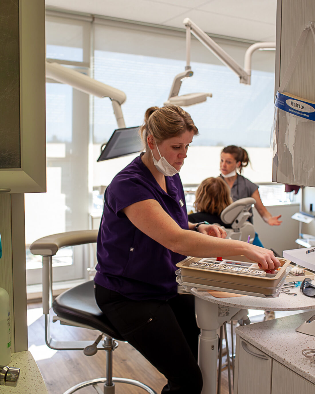 Dental workstation at Bowker Creek Dental